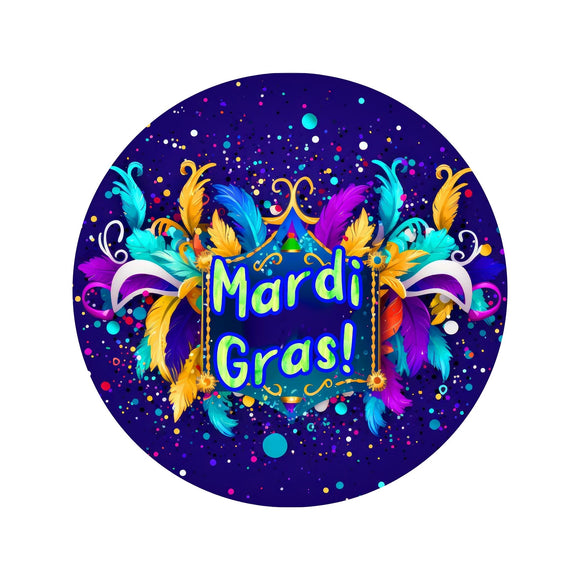 Mardi Gras wreath sign