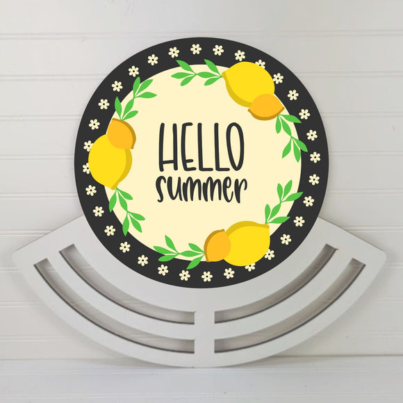 Hello Summer lemons Wreath rail