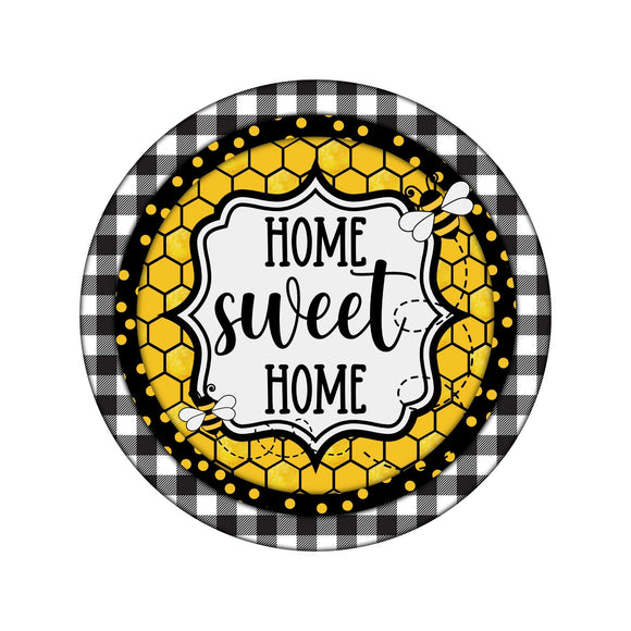 Home Sweet Home Honeycomb wreath sign