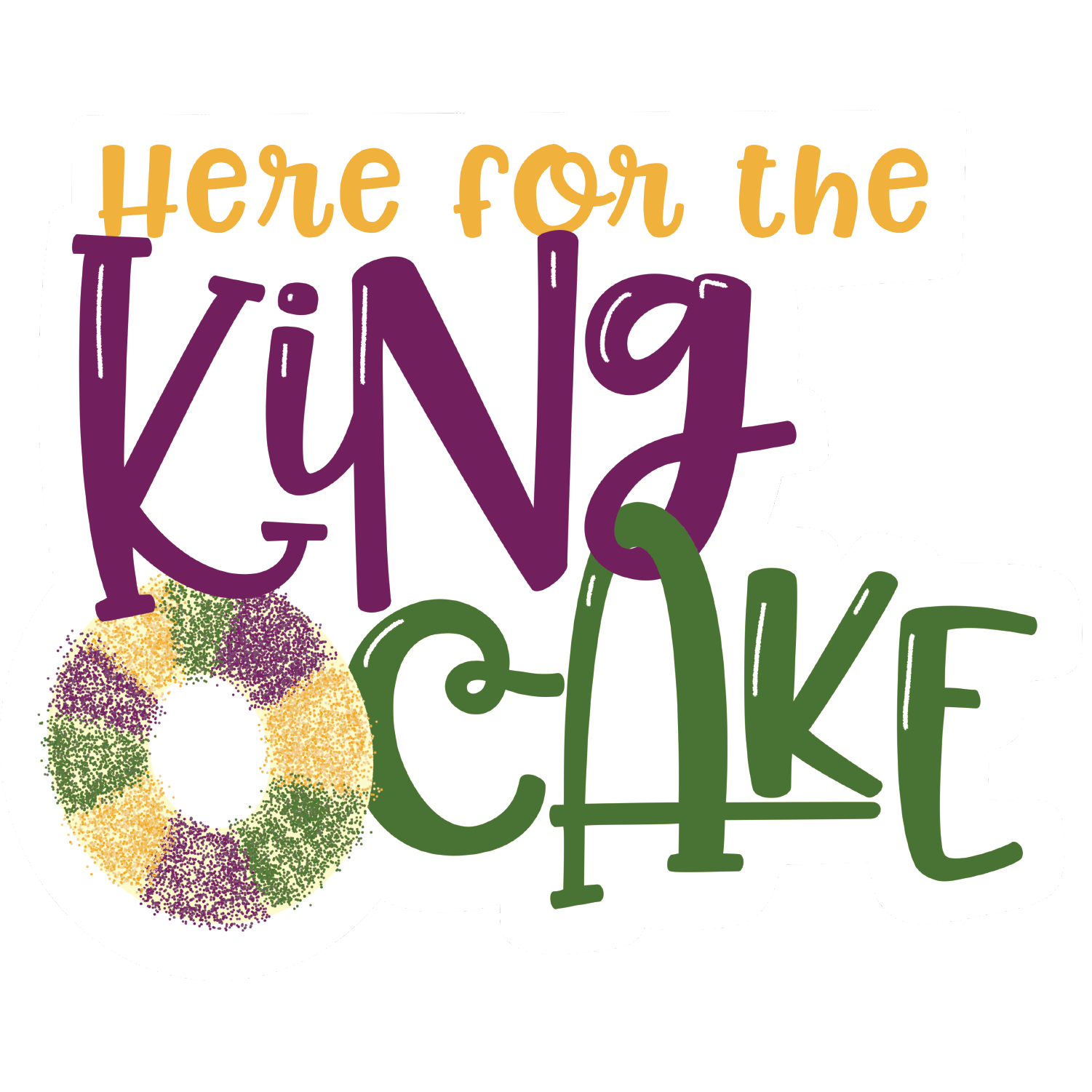 mardi gras king cake wreath