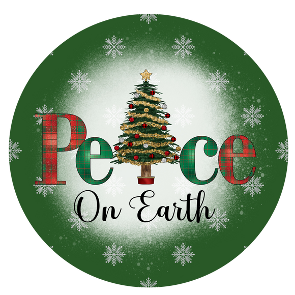 Peace on Earth - Wreath Sign