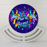 Mardi Gras Wreath rail