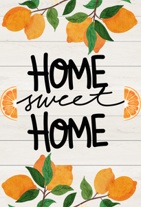 Home Sweet Home Oranges rectangle, Wreath Sign