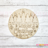 Classic Christmas sign / door hanger