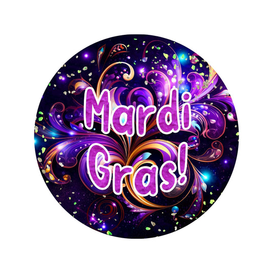 Mardi Gras wreath sign