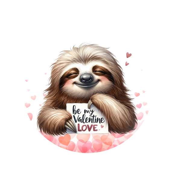 Sloth be my valentine wreath sign