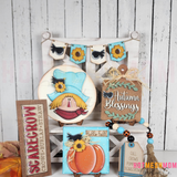 Fall Scarecrow Tiered Tray Set