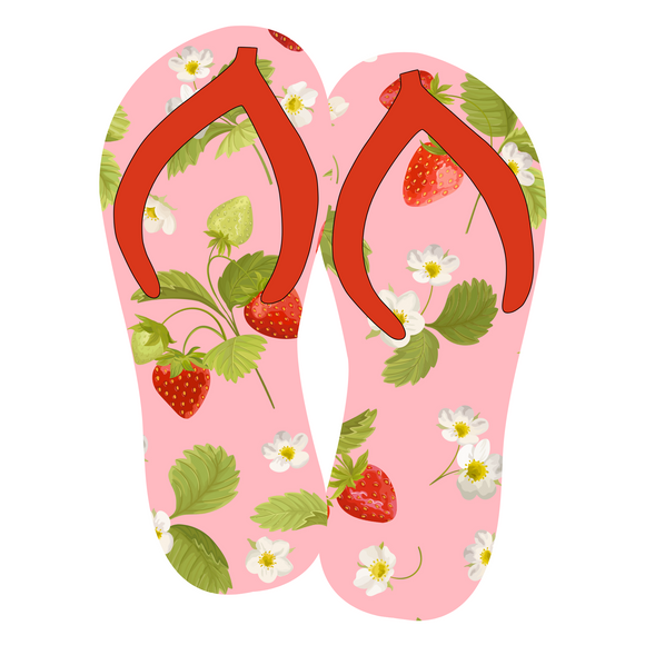 Strawberries Flip Flops sign