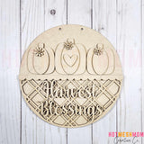Harvest Blessings 3D sign