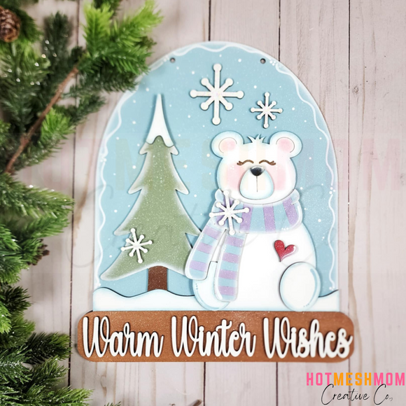 Winter Bear Sign
