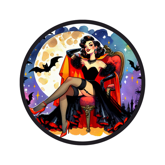 Retro Witch Halloween wreath sign