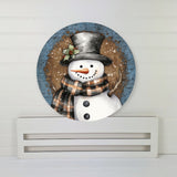 Rustic Snowman Wreath rail