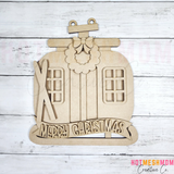 Ski Lodge sign / door hanger