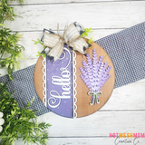 Lavendar sign / door hanger