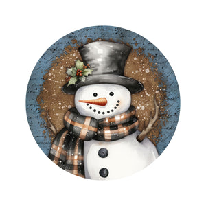 Rustic Snowman wreath sign