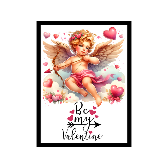 Cupid Be my Valentine wreath sign