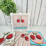 Cherries signs + scallop frame