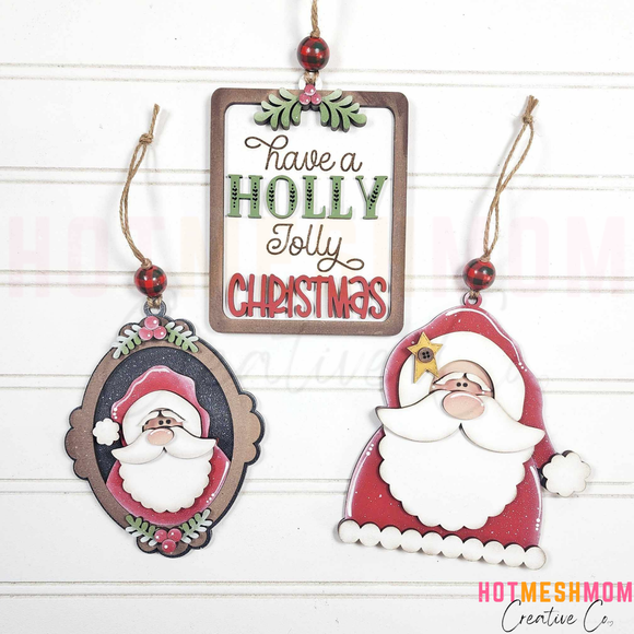Santa Ornaments