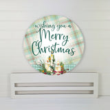 Wishing you a Merry Christmas Wreath rail