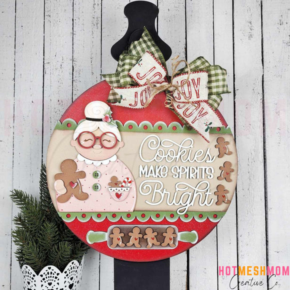 Mrs. Claus Cookies sign / door hanger