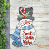 Sweet Snowman sign / door hanger