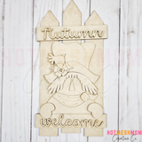 Fall Scarecrow Fence Sign