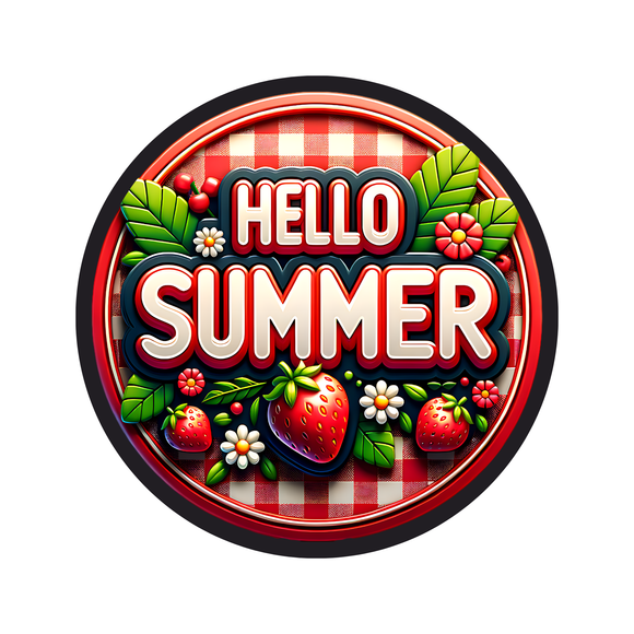 Hello Summer wreath sign
