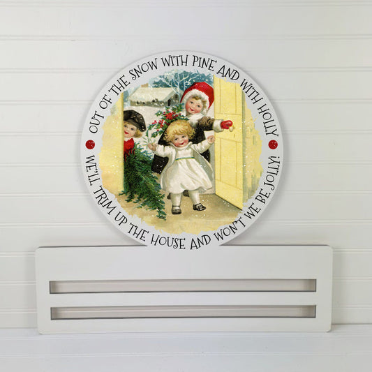 Vintage Christmas Wreath rail