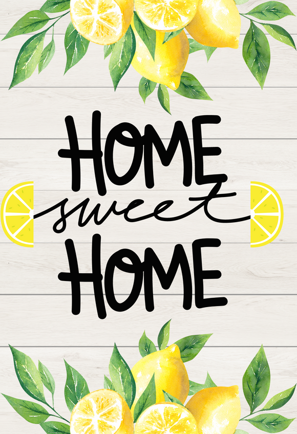 Home Sweet Home Lemons rectangle, Wreath Sign