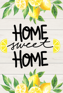 Home Sweet Home Lemon rectangle, Wreath Rail