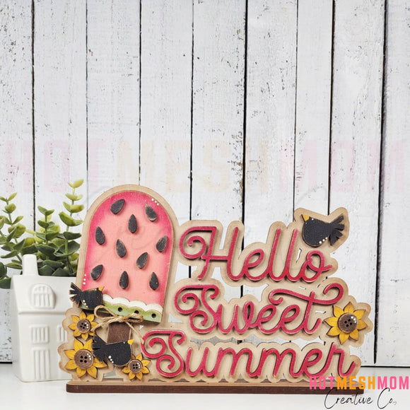 Hello Sweet Summer Word Art