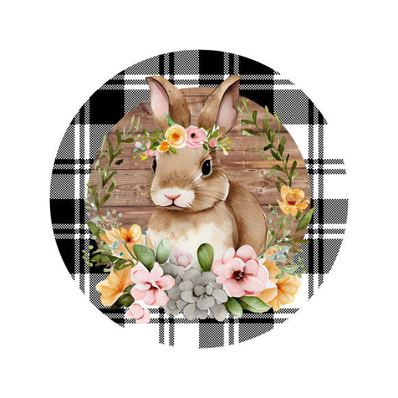 Easter bunny wreath sign