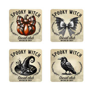Spooky Witch coaster set (4)