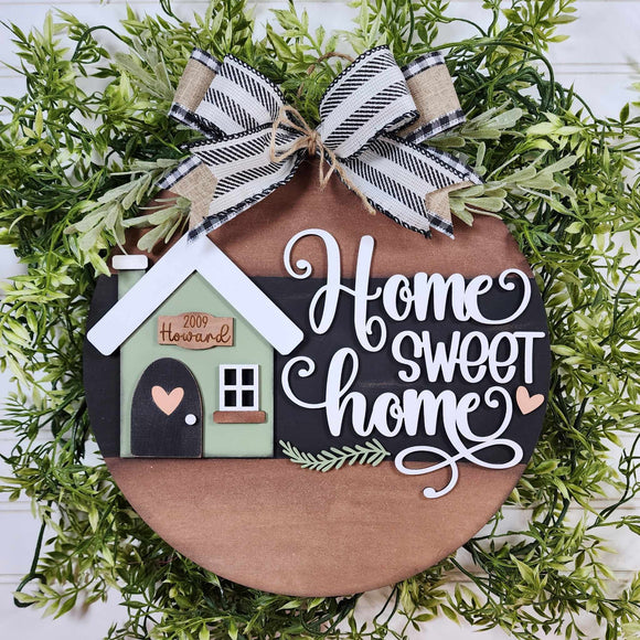 Home Sweet Home 3D sign