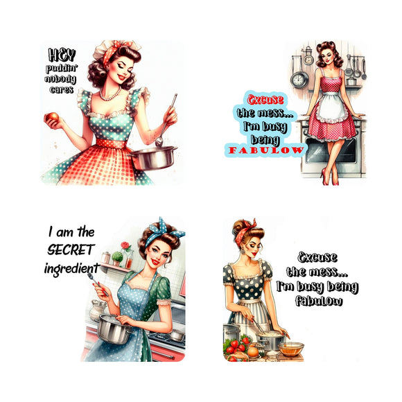Sarcastic Housewife coaster set (4)