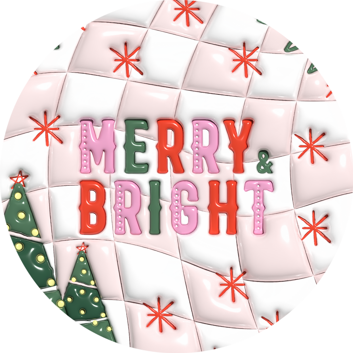 Merry & Bright wreath sign