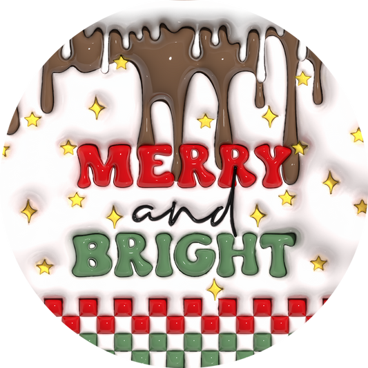 Merry & Bright wreath sign