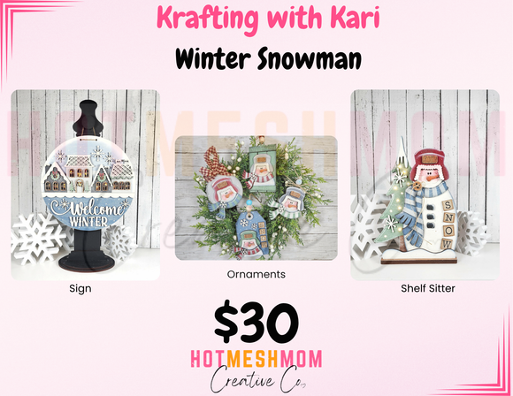 Krafting with Kari box - Winter Snowman