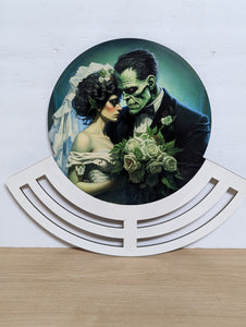 Frankenstein and bride Wreath rail