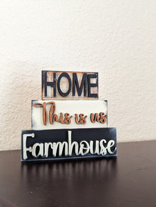Farmhouse word stacker - DIY KIT - read description
