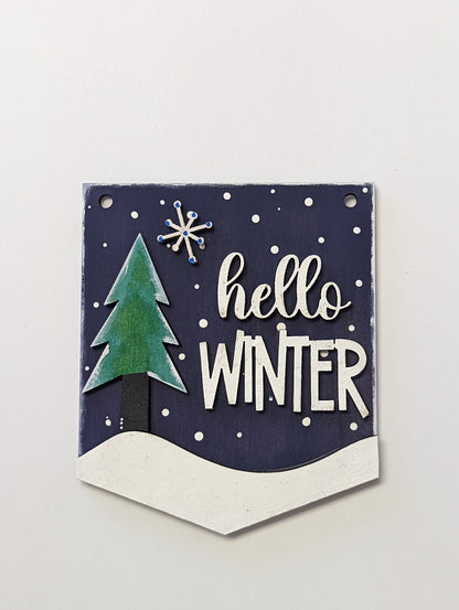 Winter 3D mini sign bundle