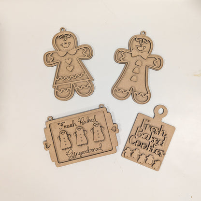 Gingerbread 3D ornament bundle