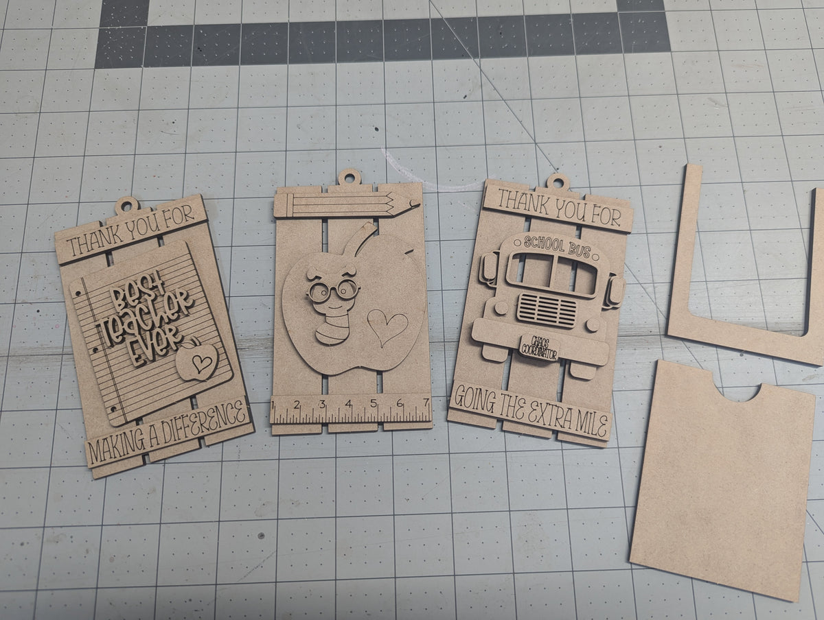 Teacher pallet 3D ornament bundle – Hot Mesh Mom Shop