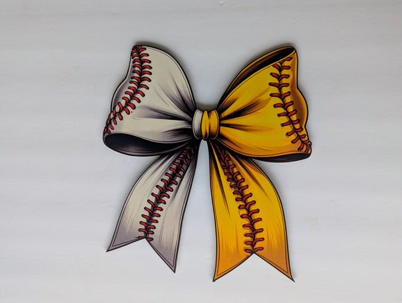 Baseball Softball Bow wreath sign