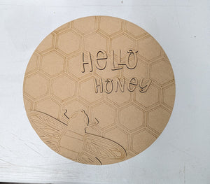 Hello honey bee 3D door hanger