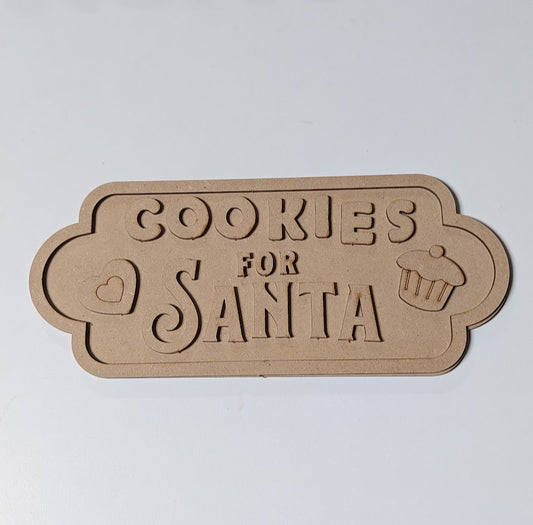 Cookies for Santa 3D wreath sign