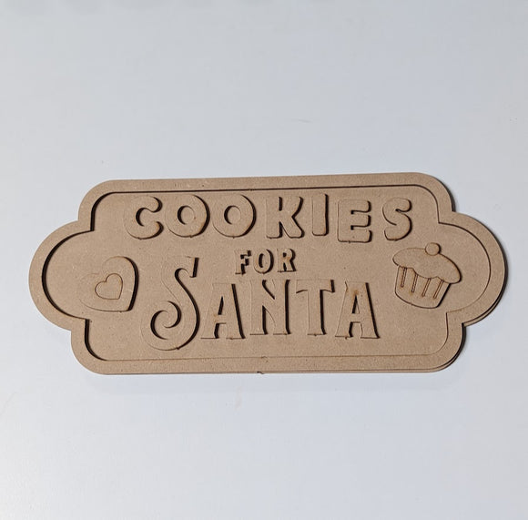 Cookies for Santa 3D wreath sign