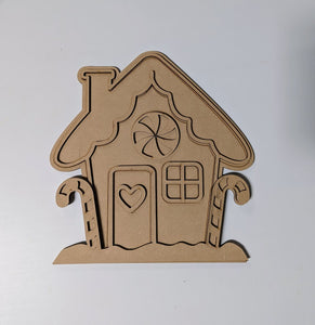 Gingerbread house 3D wreath sign