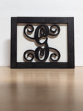 Monogram sign 3D shelf sitter