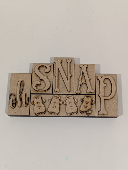 Oh Snap 3D word block